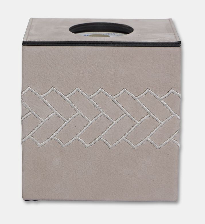 Pinetti Lily Square Tissue Box, Taupe, Packshot View