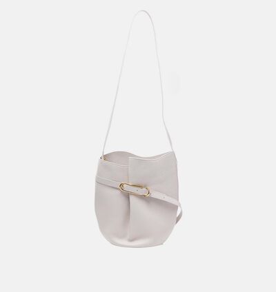 Organic Shapes Belted Bucket Bag
