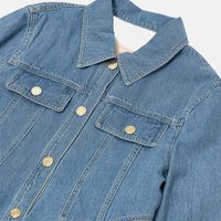 Peplum Hem Denim Jacket