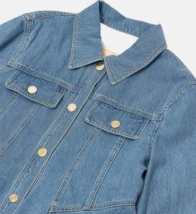 La Mia Bambina Peplum Hem Denim Jacket, Packshot View La Mia Bambina Peplum Hem Denim Jacket, Packshot View