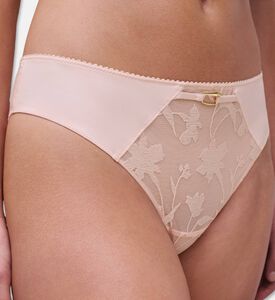 Chantelle Floral Embroidery Tanga, Light-pink, Xs, Model View