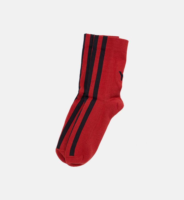 Stripe-embroidery Socks