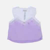 Satin Lace Cropped Top