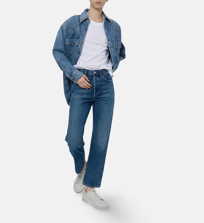 Agolde High-rise Cropped Straight-leg Pants, Model View