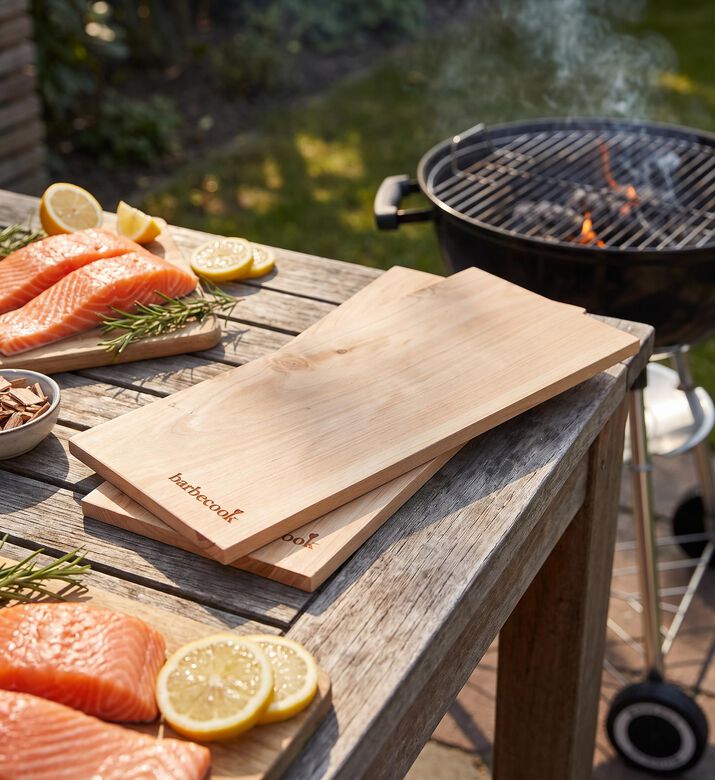 Barbecook Beech Wood Smoking Boards 2-piece Set, Packshot View