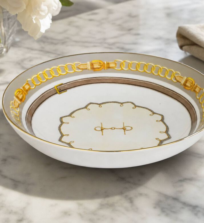 Baci Milano Horses Porcelain Soup Plates, Model View