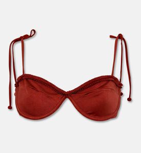 Agua Bendita Shimmering Underwired Balconette Top, Brown, M, Packshot View