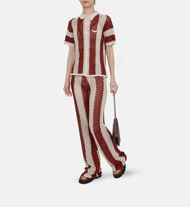 بلوزة كيارا قصيرة الأكمام محبوكة