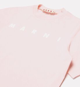 Marni Cotton Logo-print T-shirt, Pink, 4y, Packshot View