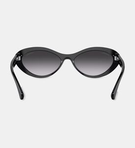 Chanel Gradient Lenses Logo-detail Cat-eye Sunglasses 57, Black, Packshot View