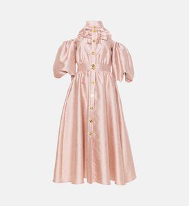 Cut-out Shoulder Midi Dress