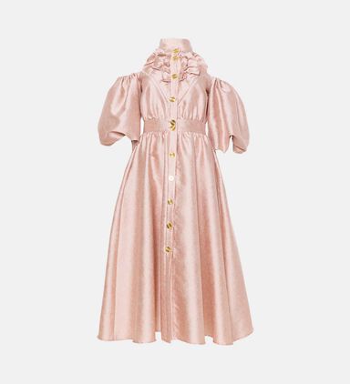 Cut-out Shoulder Midi Dress