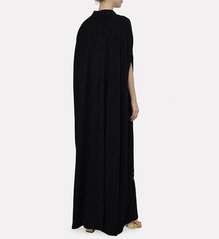 Dalia Al Azem Floral-embroidered Sequined Abaya, Model View