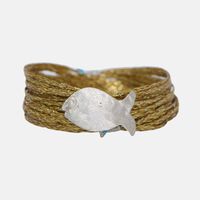 Gold Multiple Tour Fish Wrap Bracelet