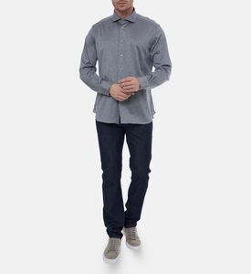 قميص قطن بصف أزرار