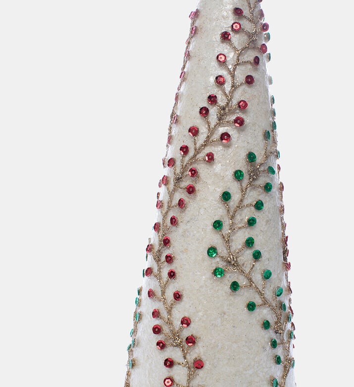 Embellished Flocked Cone Tree Embellished Flocked Cone Tree