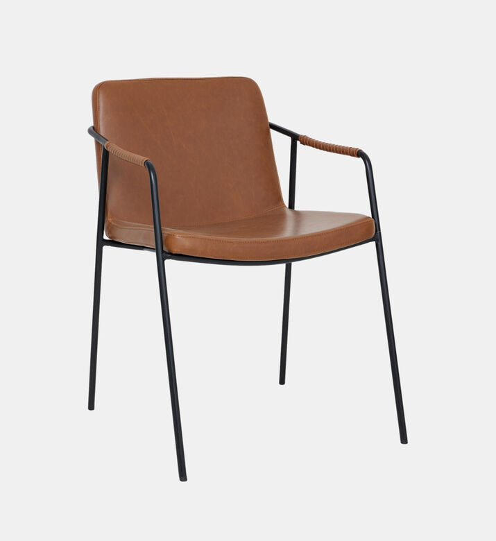 Dan Form Boto Leather Dining Armchair, Brown, Packshot View Dan Form Boto Leather Dining Armchair, Brown, Packshot View