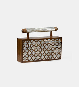 Darmisak Oriental Jouri Wooden Clutch, Packshot View