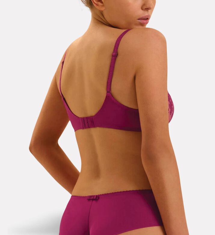 Simone Perele Plunging Underwired Bra, Pink, 100, D, Model View