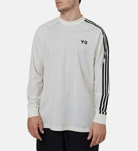 تيشيرت قطن بأكمام طويلة و3 خطوط