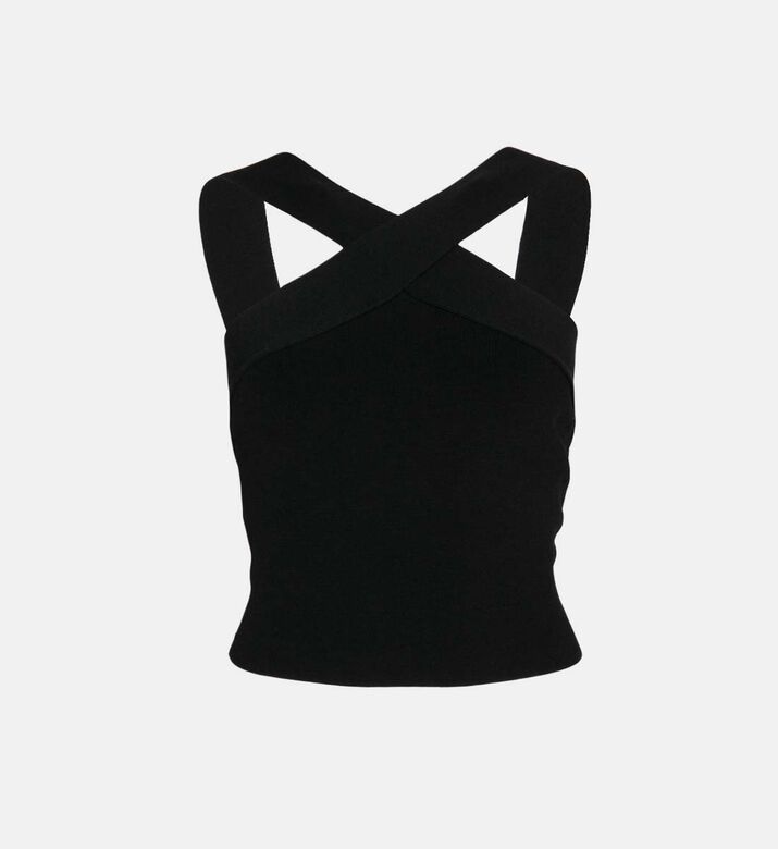 Prana Ecru Crossover Knitted Top
