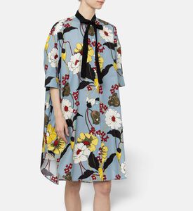 Marni All-over Floral-print Flared Dress, Model View