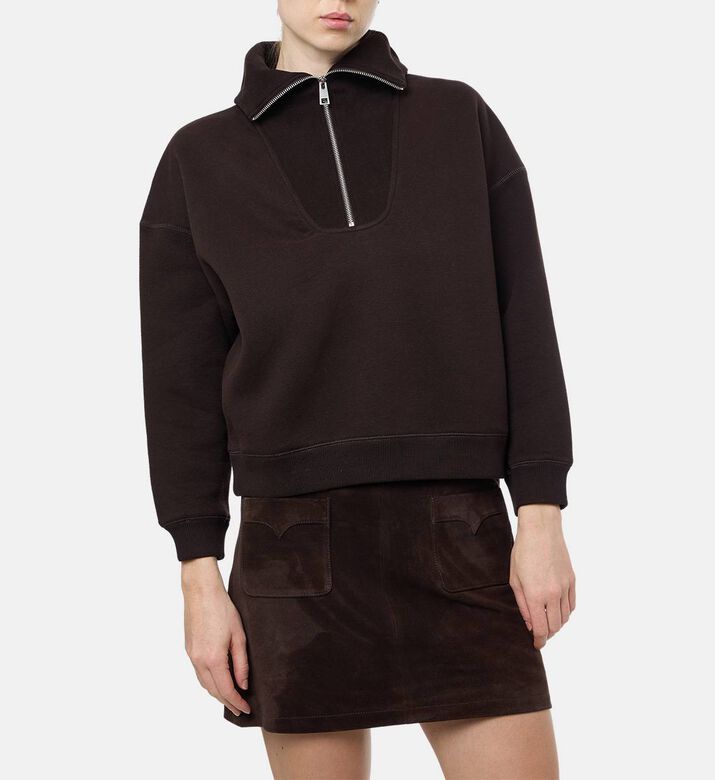 Zadig et Voltaire Casual Zip Fastening Sweatshirt, Model View