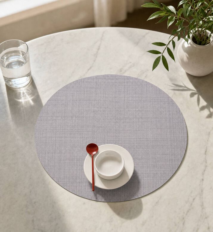 Chilewich Mini Basketweave Round Placemat, Model View