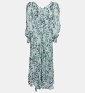 Zimmerman Zimmermann Floral-print Silk Shirred Dress, Packshot View Zimmerman Zimmermann Floral-print Silk Shirred Dress, Packshot View