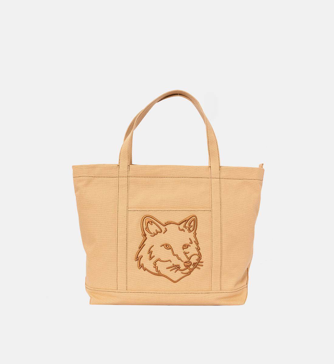 Maison Kitsune, Canvas Tote Bag With Fox Head | Men | Galeries