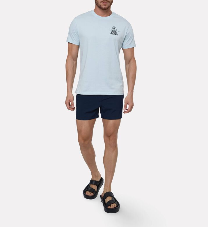 Maison Labiche Chess Dog Embroidered T-shirt, Model View