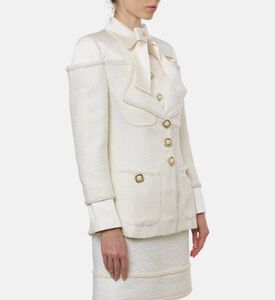 Edward Achour Paris Textured Button-front Coat, Model View