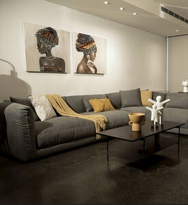 أريكة زاوية من القماش من لويس