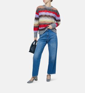 كنزة صوف متعددة الألوان