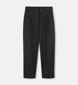 Pinstripe Pattern Pleated Design Slip Pockets Pants
