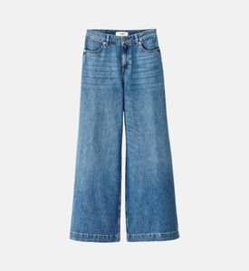Five-pockets Wide-leg Denim Pants