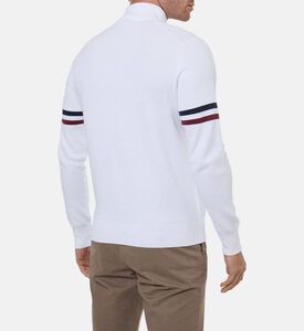 Hackett London Striped Zip Fastening Sweater, Model View