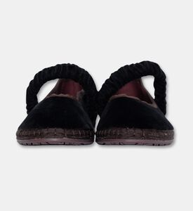 Flabelus Mafalda Sethe Velvet Ruched Strap Ballet Flat, Black, Eu-37, Packshot View