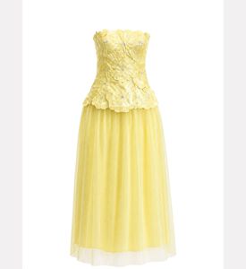 Savanna Dress Tulle, Yellow, L, Packshot View