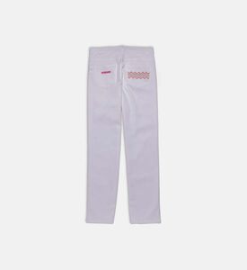 بنطال بشعار مطرز كلاسيكي