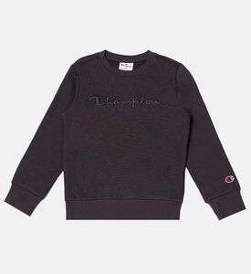 سويت شيرت بياقة مستديرة بمزيج قطن