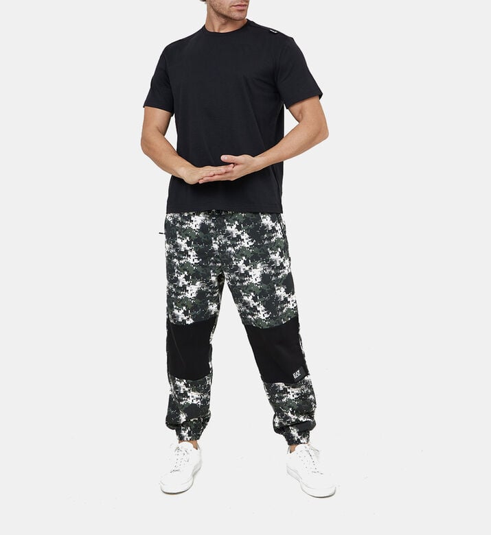 تيشيرت قطن بياقة عادية بلوغو