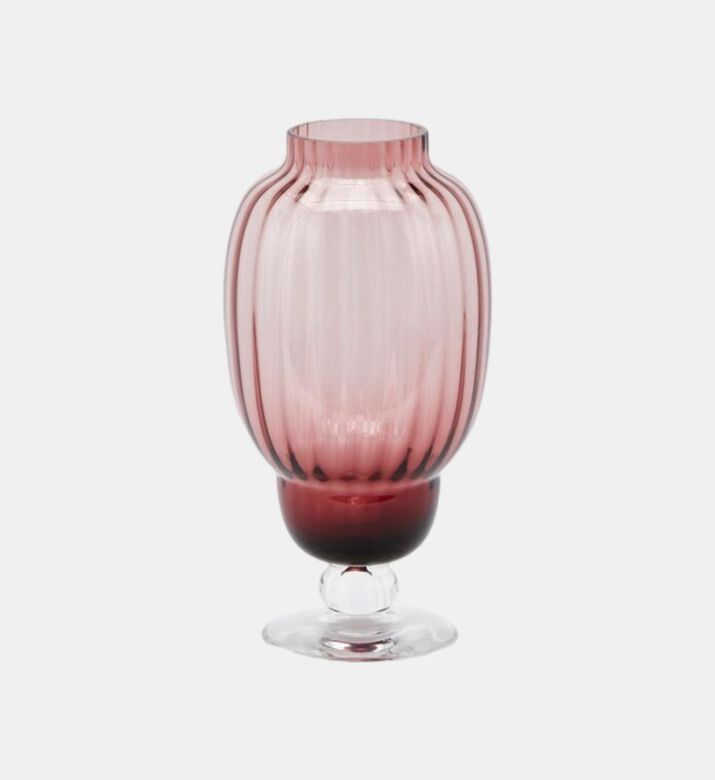 Biforma Glass Ribbed Floral Vase