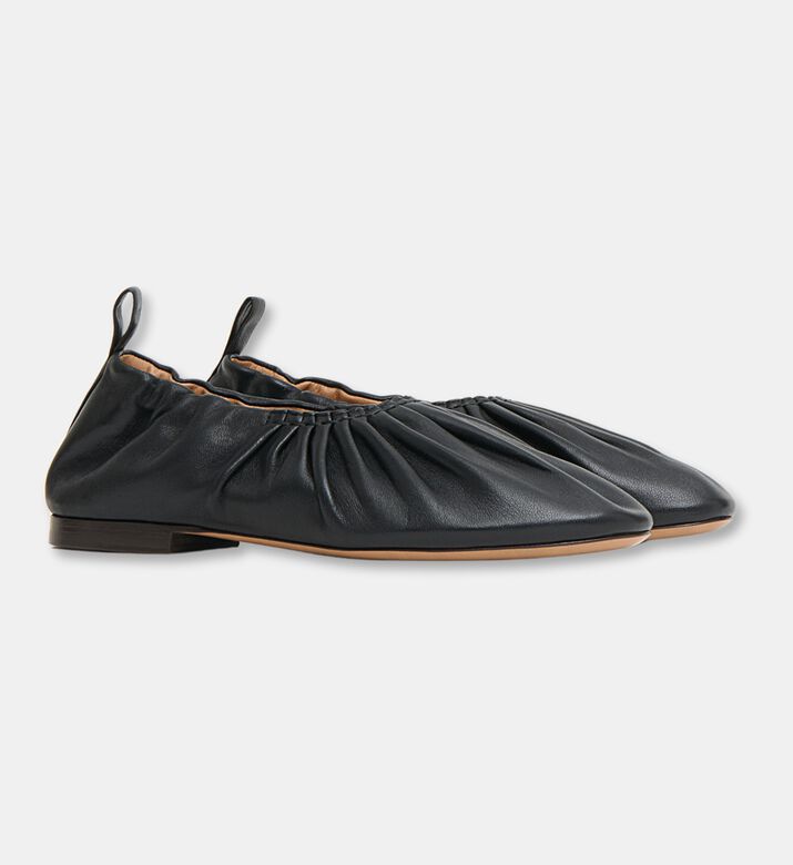 Mansur Gavriel Leather Ruched Ballerina, Packshot View