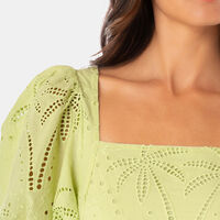 Puff Sleeves Flared Dress