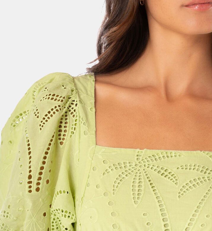 Puff Sleeves Flared Dress