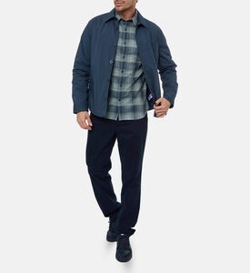 Vince Check-print Long-sleeve Shirt, Model View