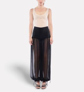 Nensi Dojaka Sheer Mesh Scoop Neck Tank, Model View