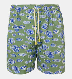 سروال سباحة بارو بطبعة أوراق شجر