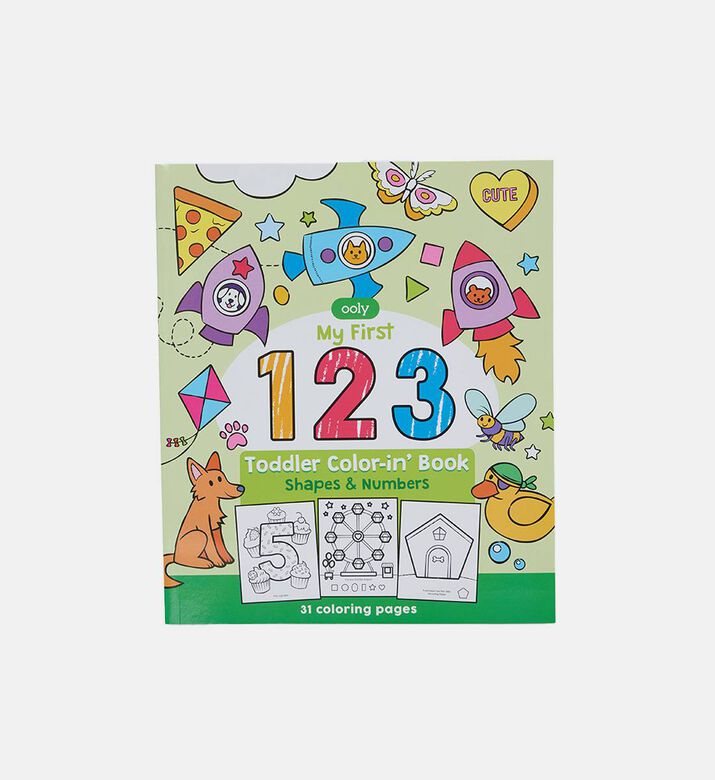 Toddler 123 Shapes Numbers Coloring Book